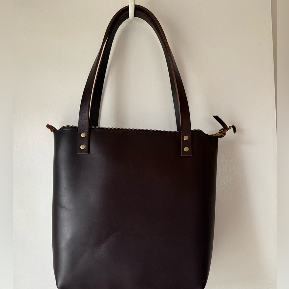 NWOT PLG Portland Leather Goods Small Tote Grizzly - Picture 4 of 6